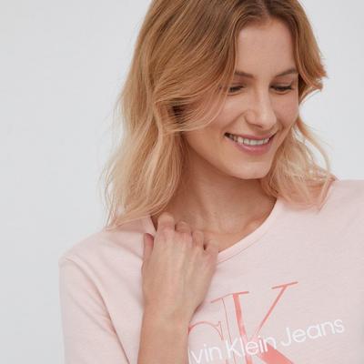 Calvin Klein Jeans t-shirt bawełniany J20J218996.9BYY kolor różowy