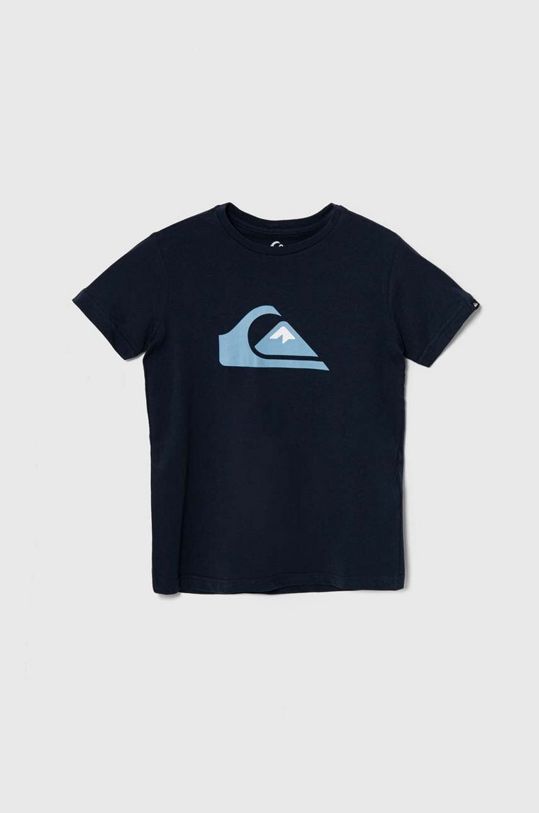 Quiksilver t-shirt bawełniany dziecięcy COMPLOGOYTH kolor granatowy z nadrukiem