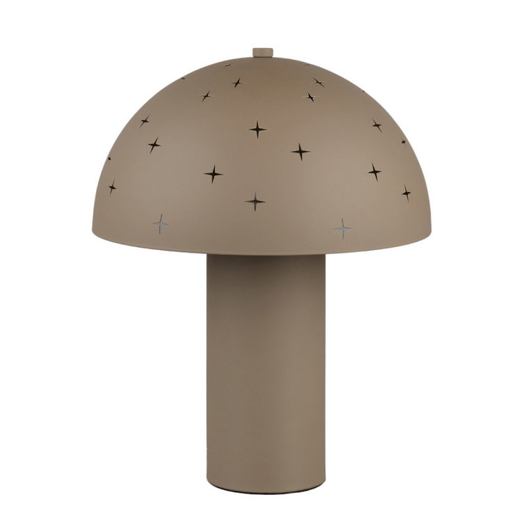 Lampa stołowa taupe grzybek z efektem gwiazd E14 Seta RL