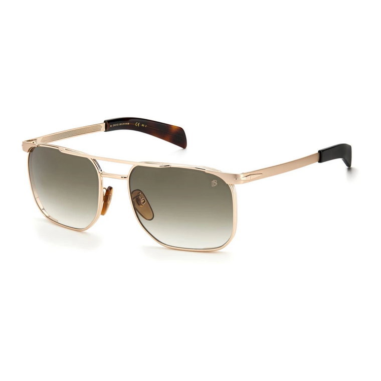 Złote/brązowe okulary przeciwsłoneczne Eyewear by David Beckham