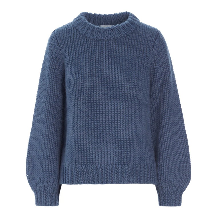 LOVINA-Indigo Sweter z Balonowymi Rękawami Dea Kudibal