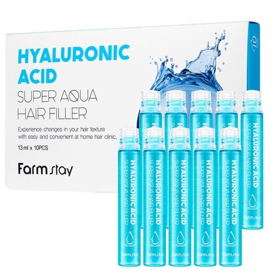 FARMSTAY HYALURONIC ACID Super Hair Filler, 10 x 13 ml