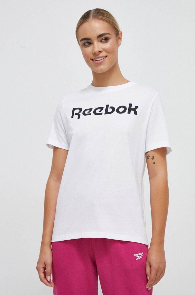 Reebok t-shirt bawełniany kolor biały 100073077