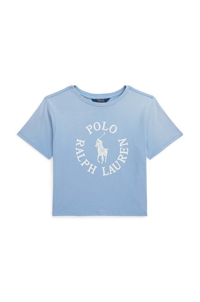 Polo Ralph Lauren t-shirt bawełniany dziecięcy kolor niebieski