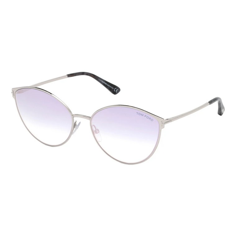 Eleganckie Srebrno-Różowe Okulary Przeciwsłoneczne - Zeila FT 0654 Tom Ford