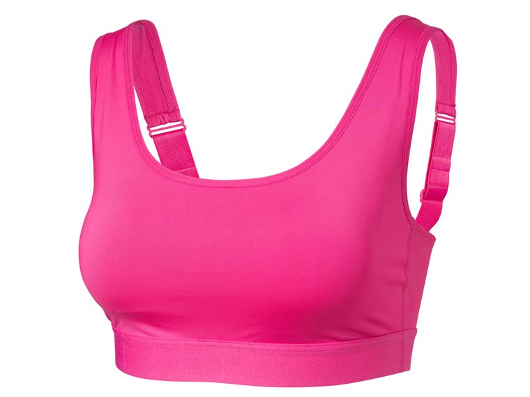 CRIVIT Biustonosz sportowy damski typu bustier, medium level (M (40/42), Różowy)