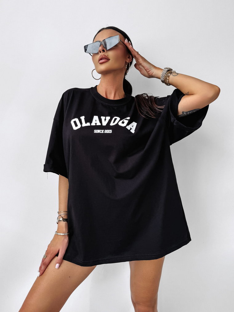 T-shirt damski OLAVOGA ROUGE czarny