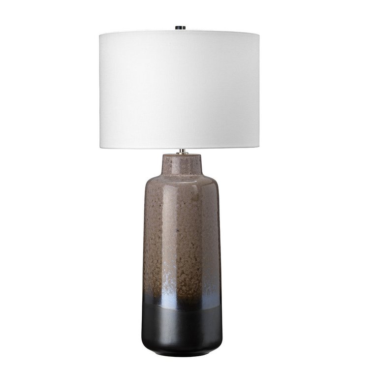 Lampa stołowa ceramiczna brązowa czarna Maryland E27 60W Elstead