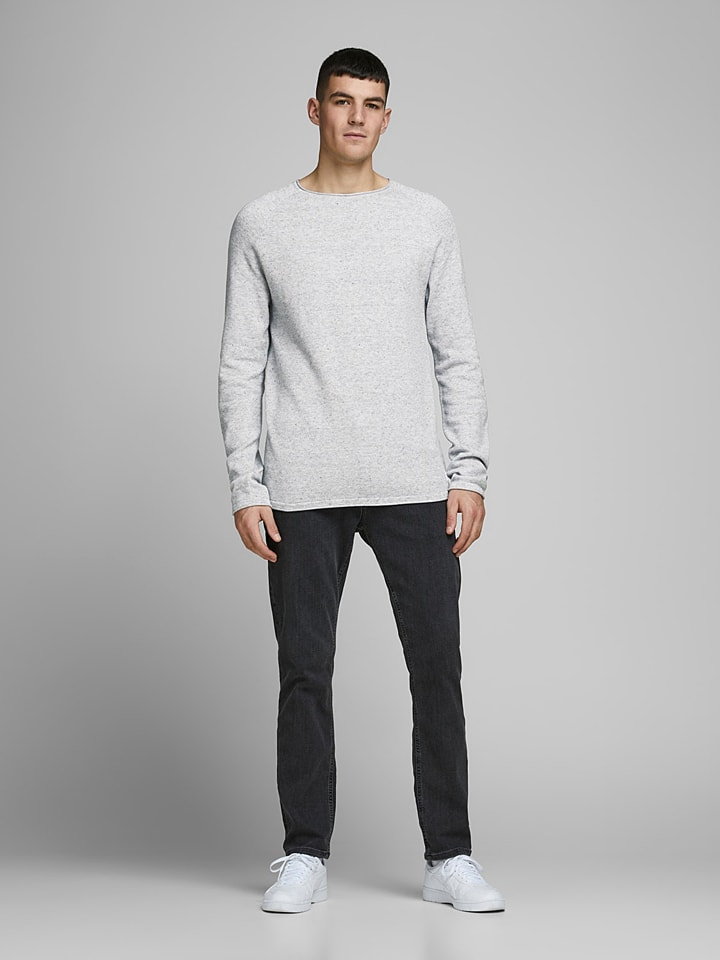 Jack & Jones Sweter "Hill" w kolorze jasnoszarym