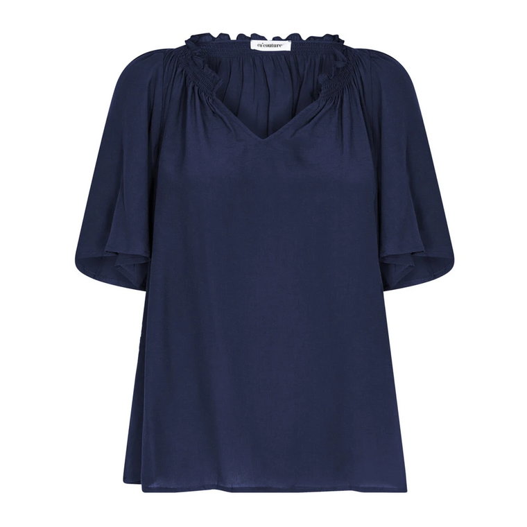 Sunrisecc Flow Top Bluzka Navy Co'Couture