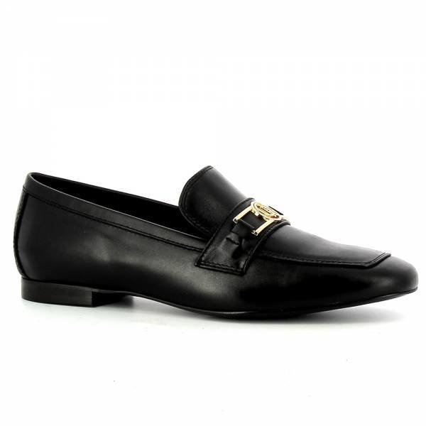 Czarne loafersy damskie CARINII