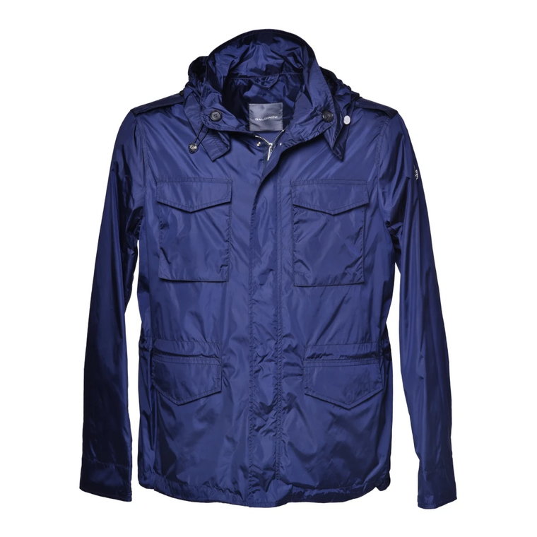 Jacket in navy blue nylon Baldinini