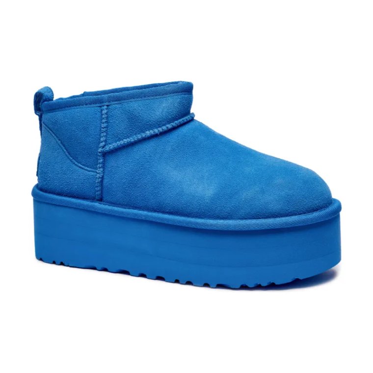 UGG Skórzane śniegowce W CLASSIC ULTRA MINI | z dodatkiem wełny