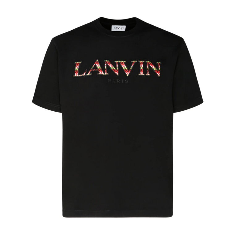 Czarne koszulki i pola Lanvin