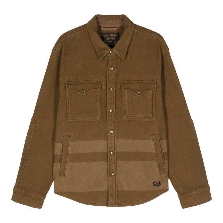 Oliwkowy Koc Paski Beartooth Jac-Shirt Filson