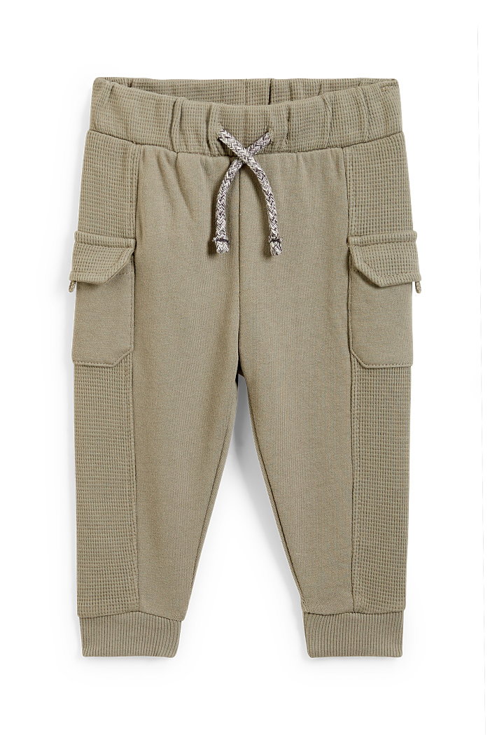 C&A Niemowlęce spodnie dresowe w stylu bojówek, Beżowy, Rozmiar: 80