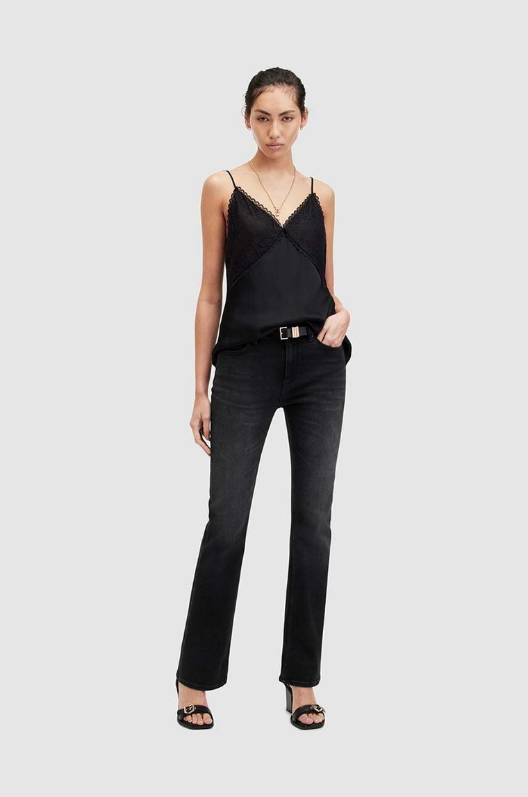 AllSaints jeansy HALDAN damskie medium waist