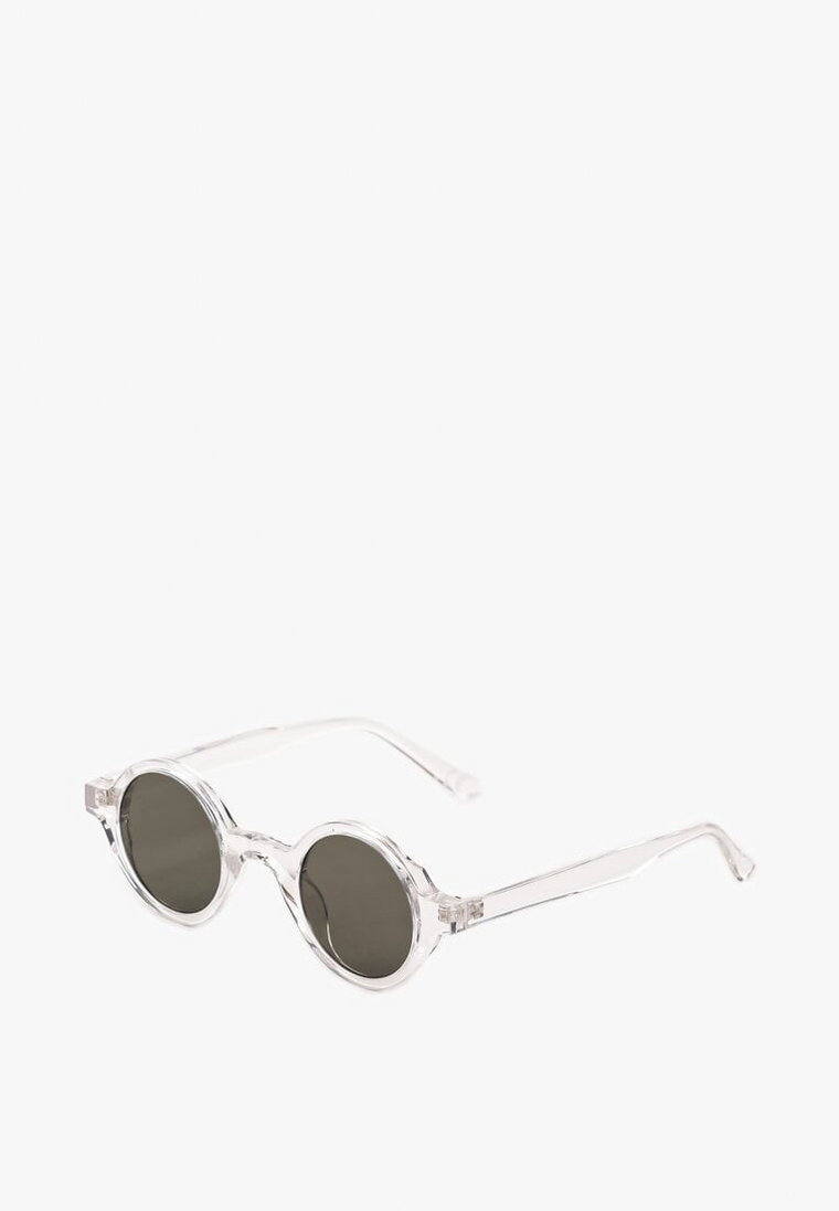 Białe Okrągłe Okulary Przeciwsłoneczne Tinamaris