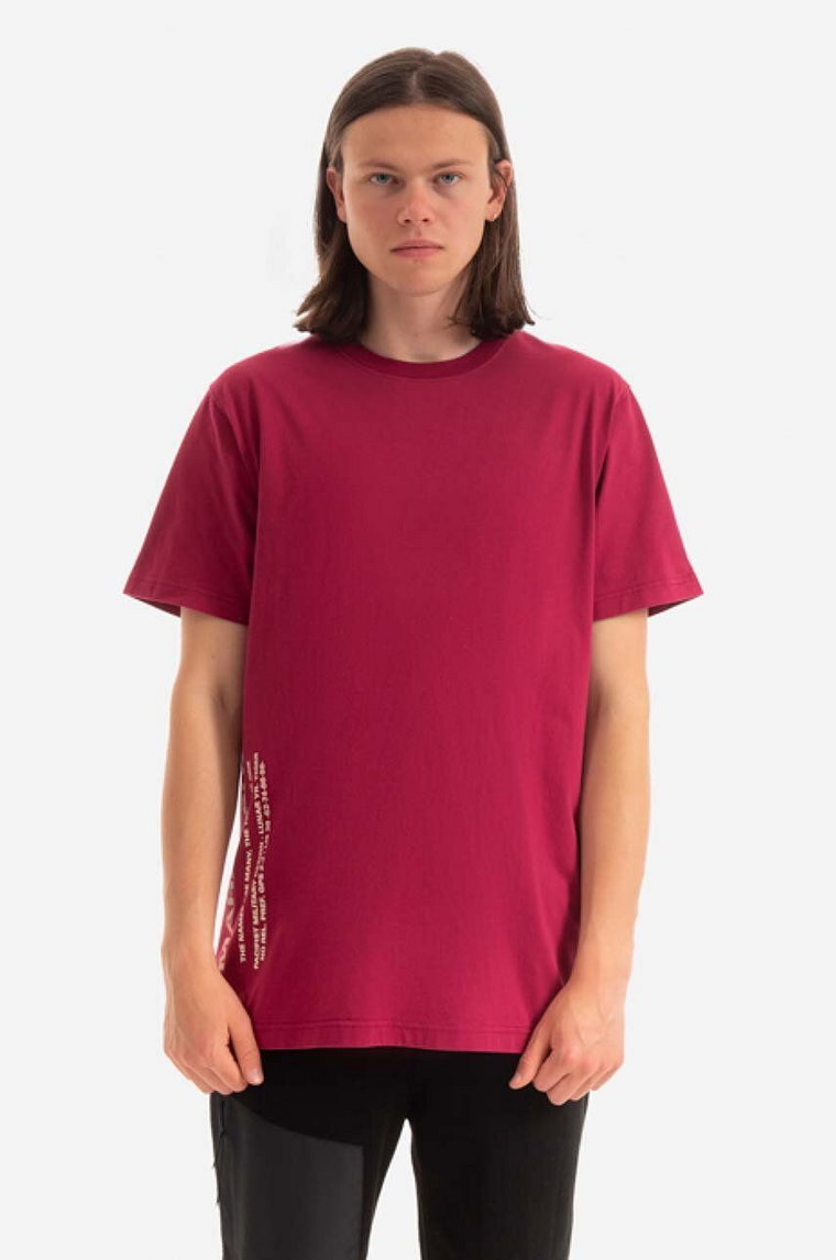 Maharishi t-shirt bawełniany kolor fioletowy z nadrukiem 9752.PLUM-PLUM