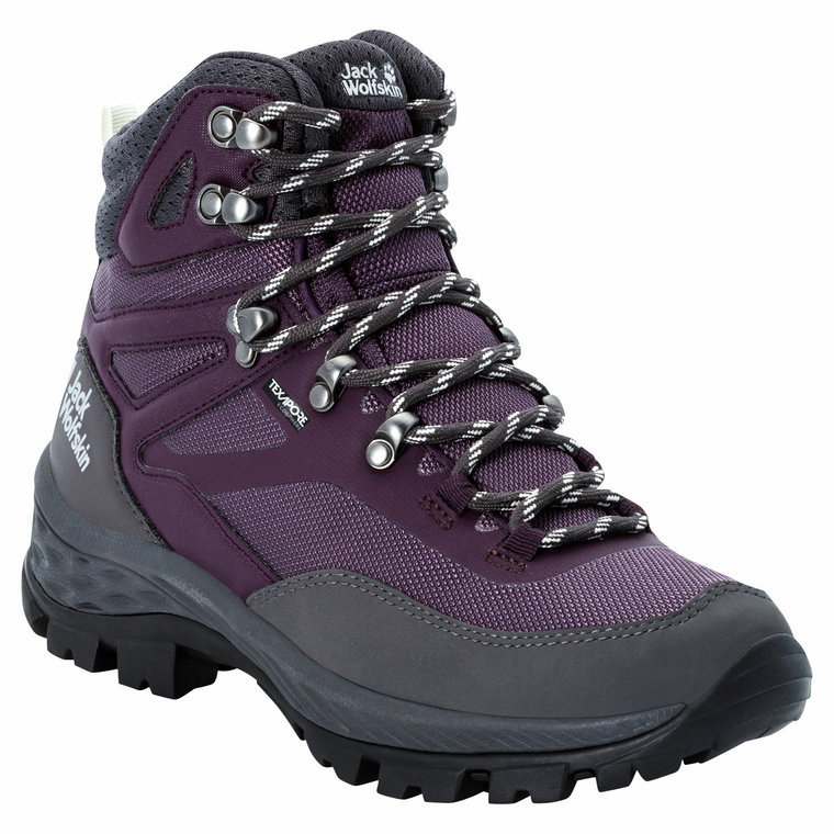 Damskie buty trekkingowe Jack Wolfskin REBELLION GUIDE TEXAPORE MID W purple/ grey - 37,5