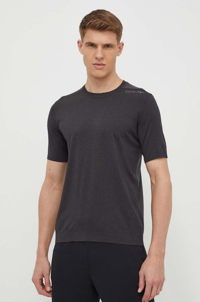 Calvin Klein Performance t-shirt treningowy kolor czarny gładki