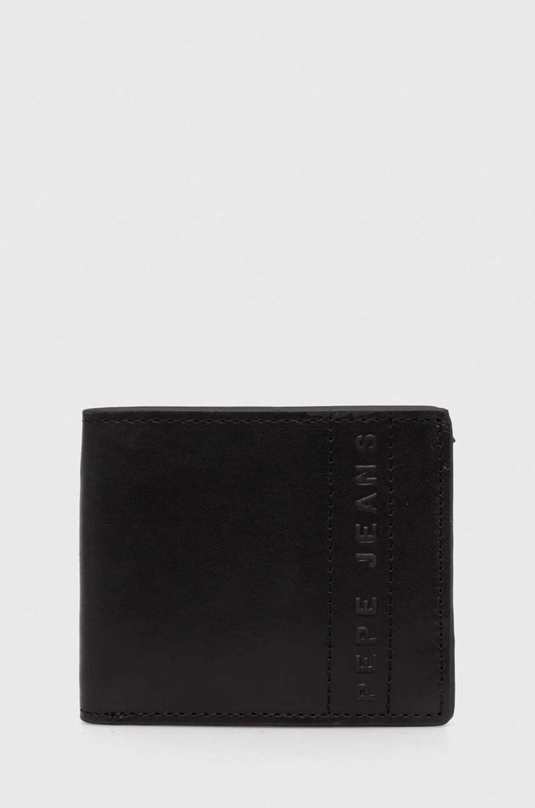 Pepe Jeans portfel skórzany KELIAN WALLET męski kolor czarny PM070382