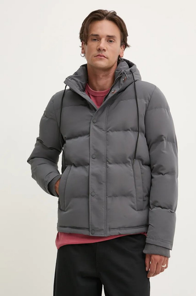 Superdry kurtka męska kolor szary zimowa M5011743A-00Q