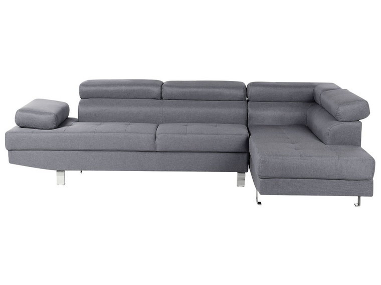 Sofa narożna BELIANI Norrea, szara, 72x261x193 cm