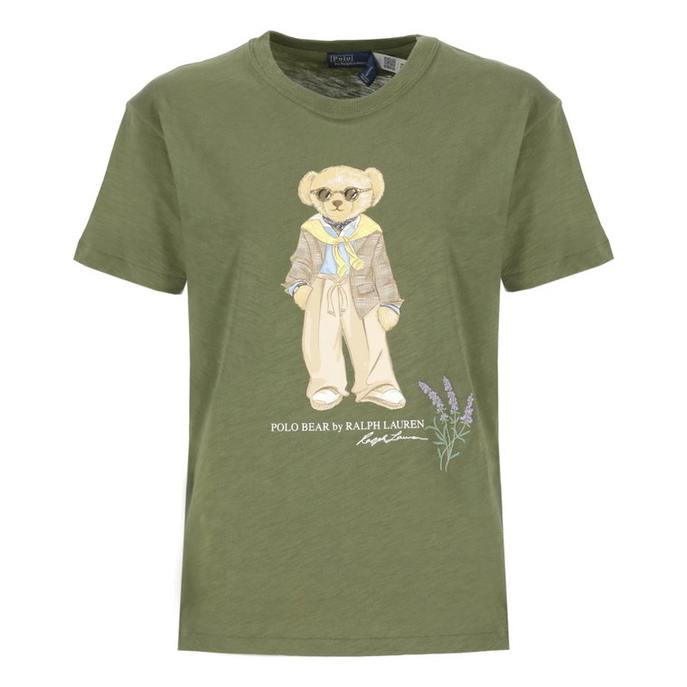 Zielony T-shirt Polo Bear dla kobiet Ralph Lauren