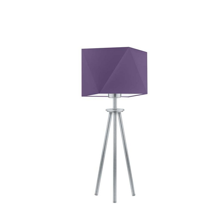 Lampka nocna LYSNE Soveto, 60 W, E27, fioletowa/srebrna, 50x23 cm