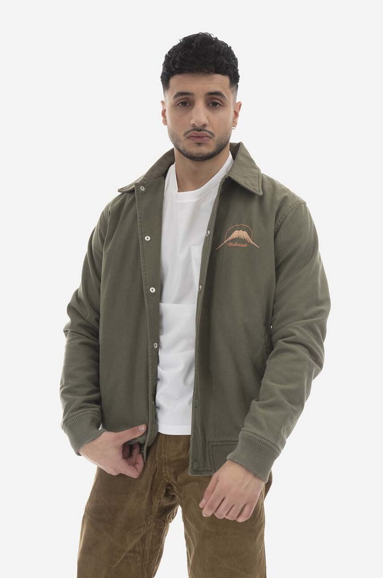 Maharishi kurtka Embroidered Tour męska kolor zielony przejściowa 4095.OLIVE-OLIVE