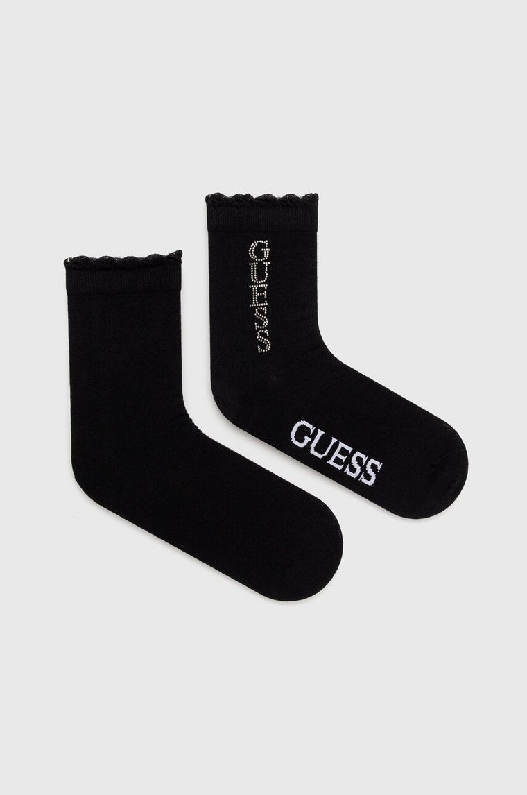 Guess skarpetki VERTICAL damskie kolor czarny O3YY03 KBZU0