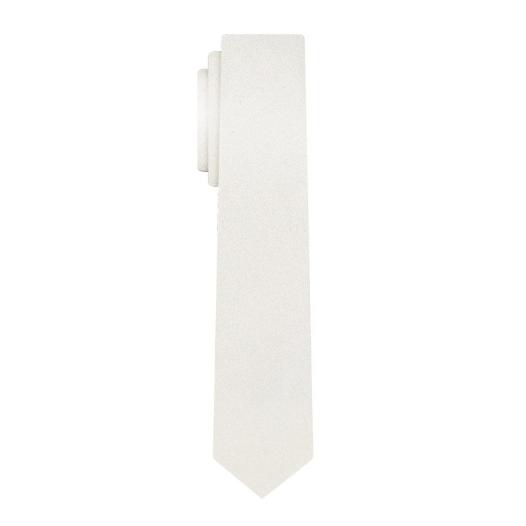 Krawat biały gładki EM 28