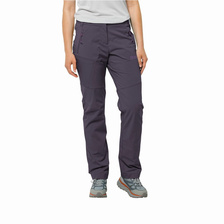 Damskie spodnie softshellowe Jack Wolfskin GLASTAL PANTS W dark grape - 34