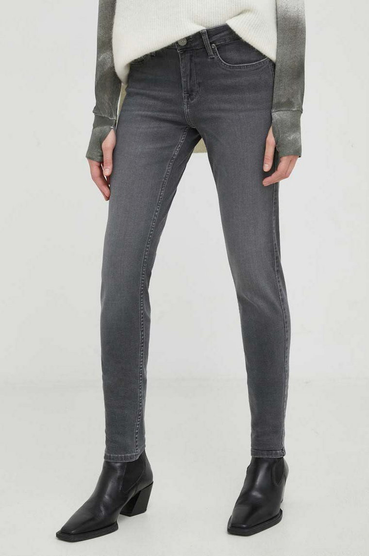 Lee jeansy Scarlett Washed Grey damskie medium waist