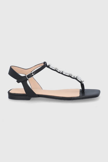Guess sandały skórzane SEFORA damskie kolor czarny