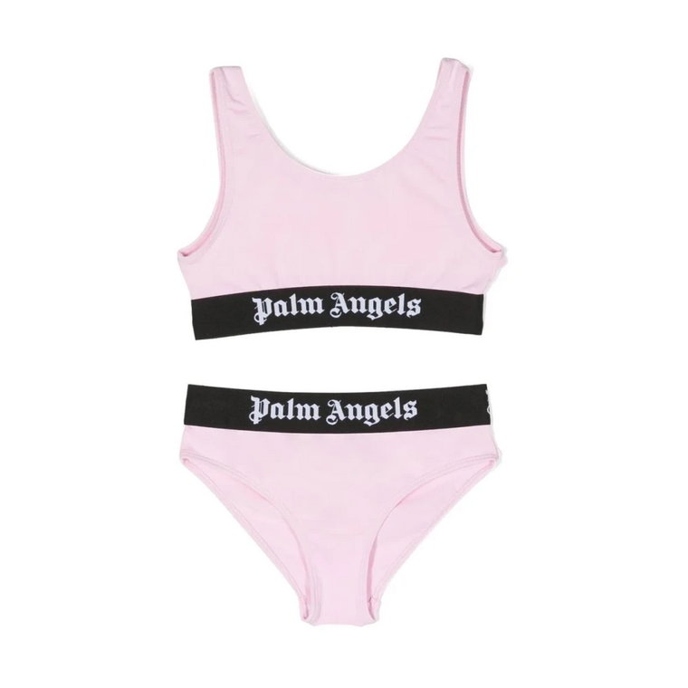 Luksusowy Różowy Komplet Bikini w Dwóch Częściach Palm Angels