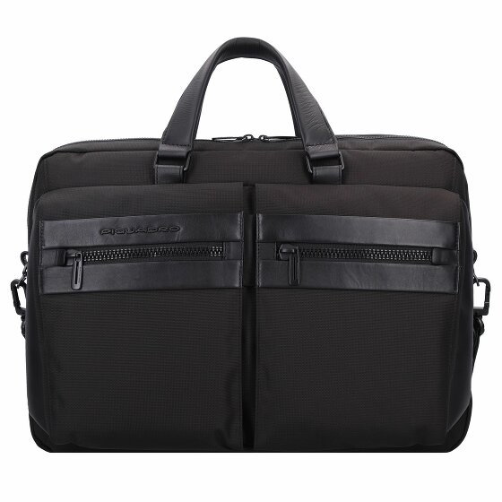 Piquadro Woody Briefcases Leather 43 cm Laptop Compartment black