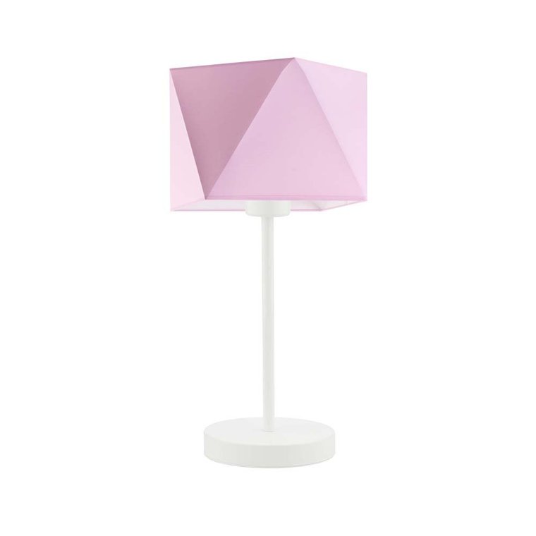 Lampka nocna LYSNE Wuhu, 60 W, E27, jasnoróżowa/biała, 43x23 cm