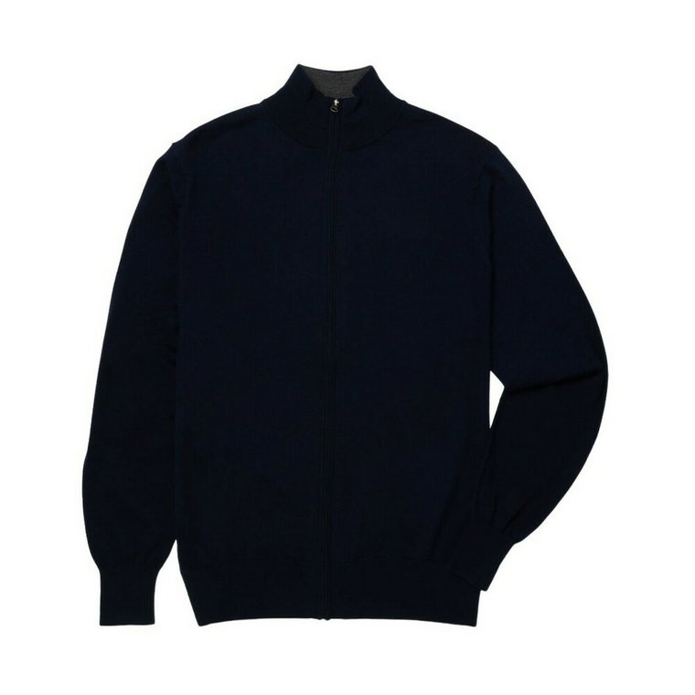 Merino Wool Zip-Up Cardigan Brooks Brothers