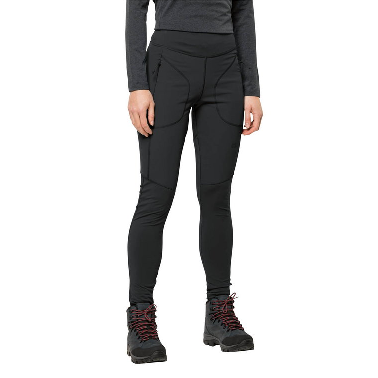 Damskie getry termoaktywne Jack Wolfskin SALMASER TIGHTS W black - XS