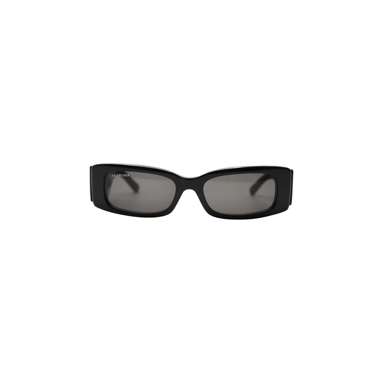 Czarne okulary przeciwsłoneczne Max Rectangle Balenciaga