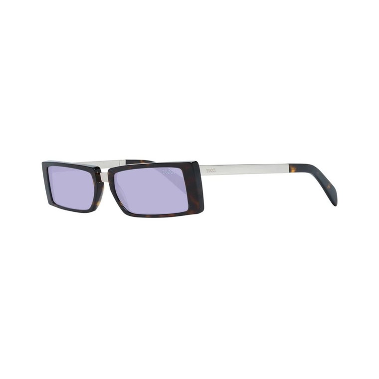 Brązowe Okulary Przeciwsłoneczne w Kształcie Prostokąta z Ochroną UV Emilio Pucci