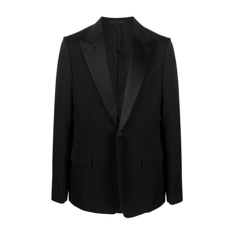 Czarna Wełniana Marynarka Tuxedo Lanvin