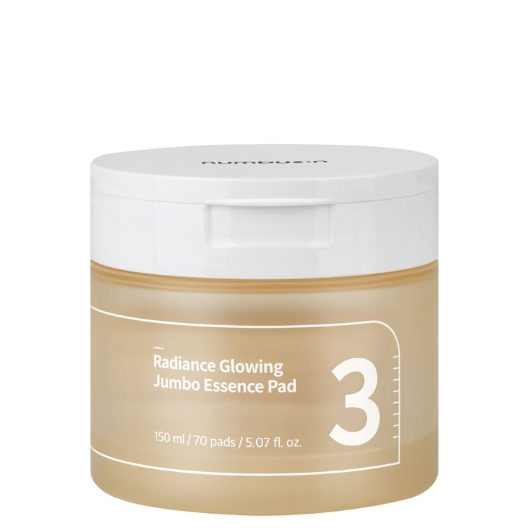 Numbuzin No.3 Radiance Glowing Jumbo Essence Pad Płatki rozświetlające do twarzy