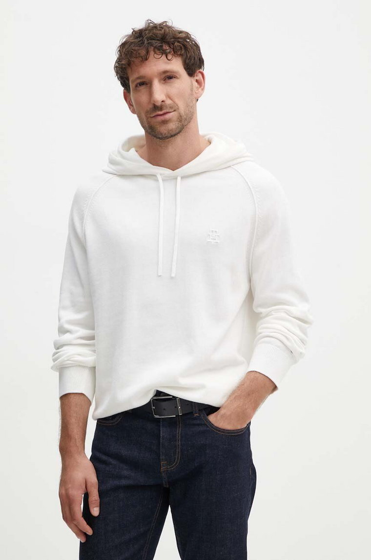 Tommy Hilfiger sweter bawełniany kolor biały lekki MW0MW35515
