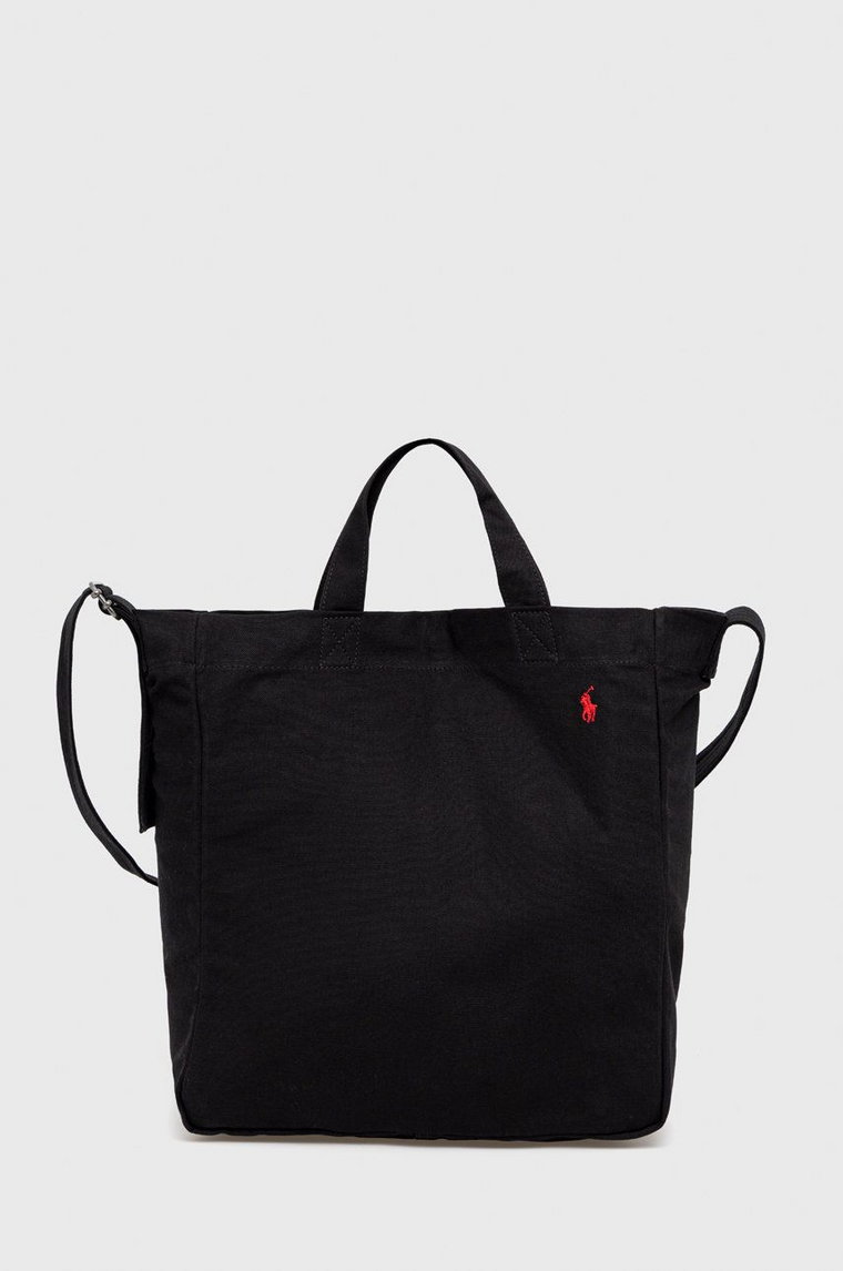 Polo Ralph Lauren torebka bawełniana kolor czarny