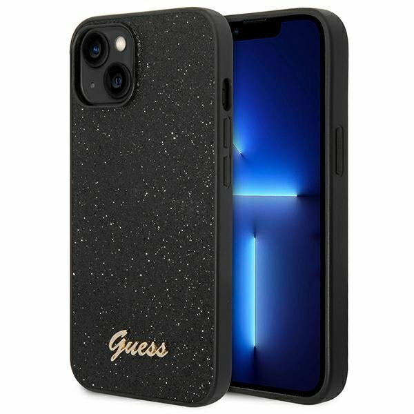 Guess GUHCP14MHGGSHK iPhone 14 Plus 6,7" czarny/black hard case Glitter Script