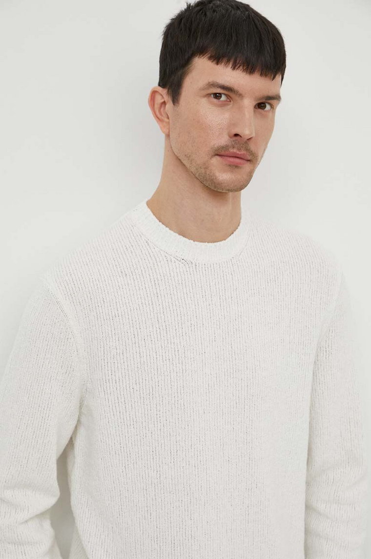 BOSS sweter męski kolor biały