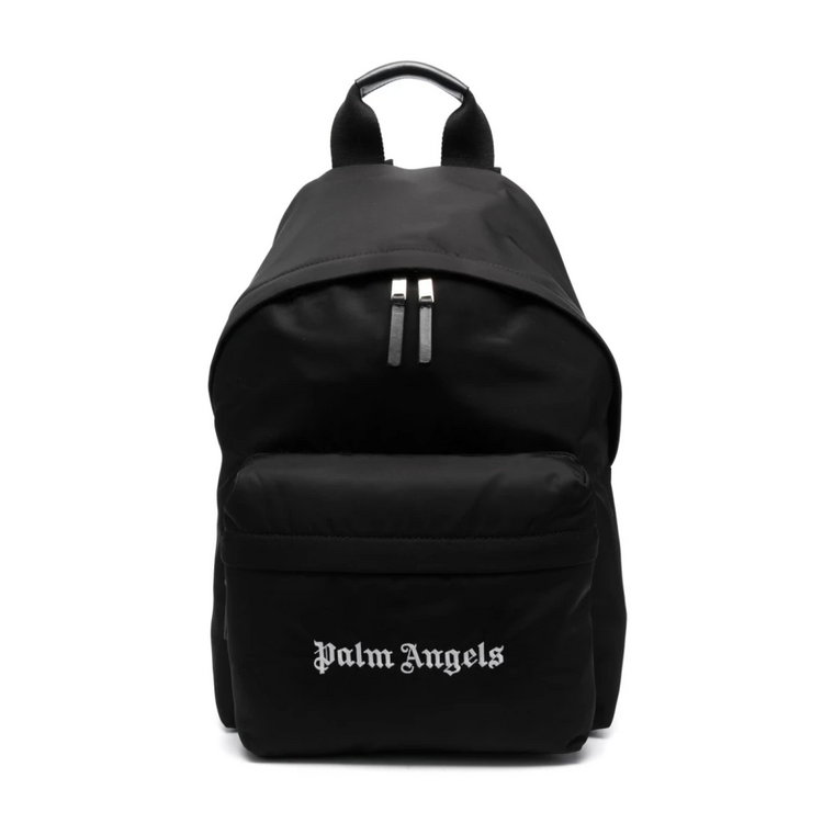 Czarny plecak z logo z nylonu Palm Angels